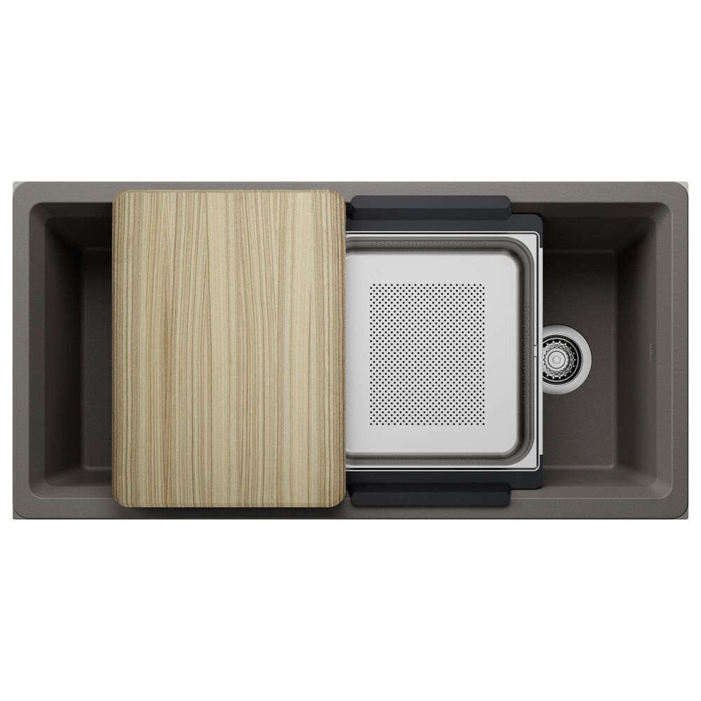 Blanco Inteos 39&quot; Undermount Single Bowl Kitchen Sink in Volcano Gray, , large