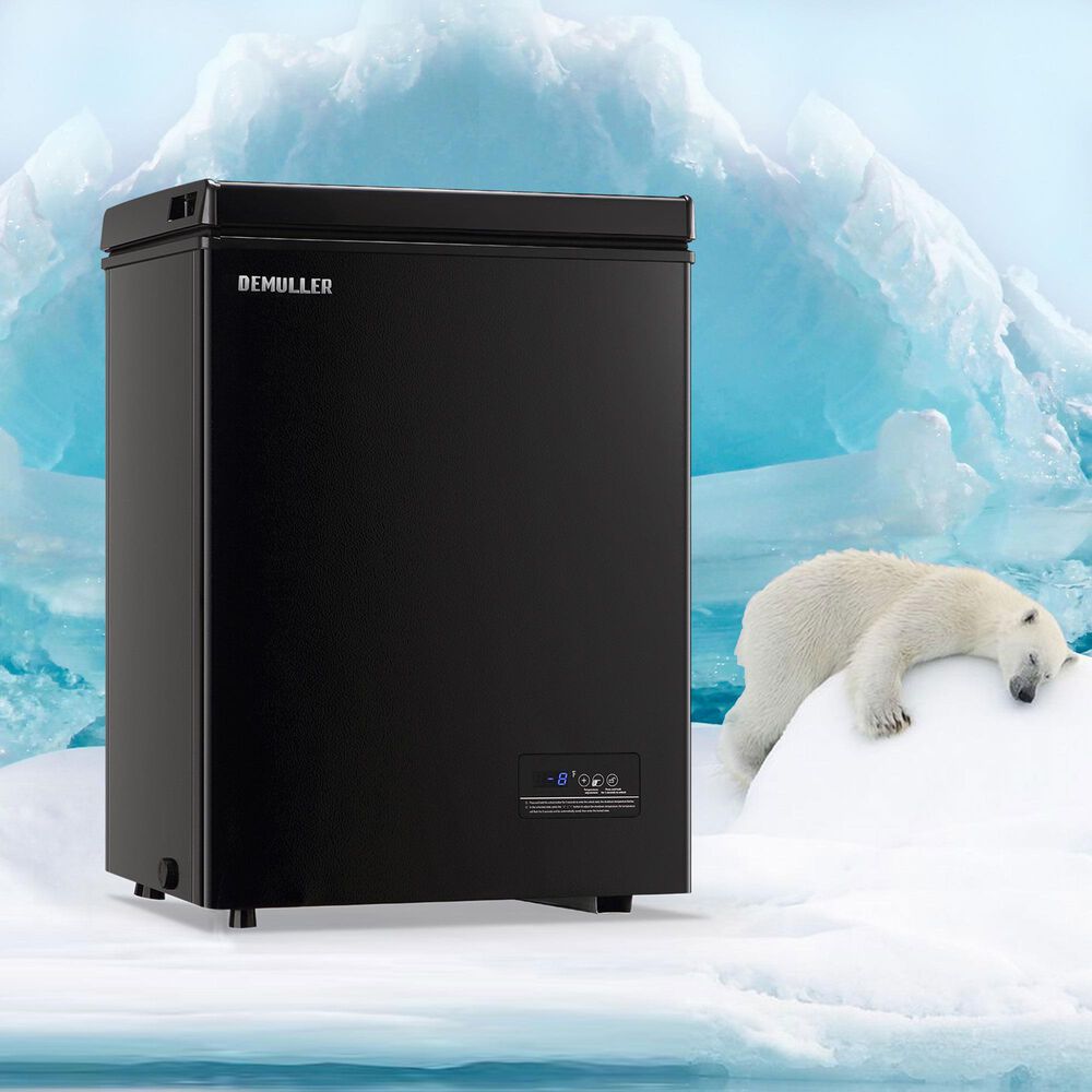 HOMLUX 3.5 Cu. Ft. Deep Chest Freezer with Removable Basket in Black, , large