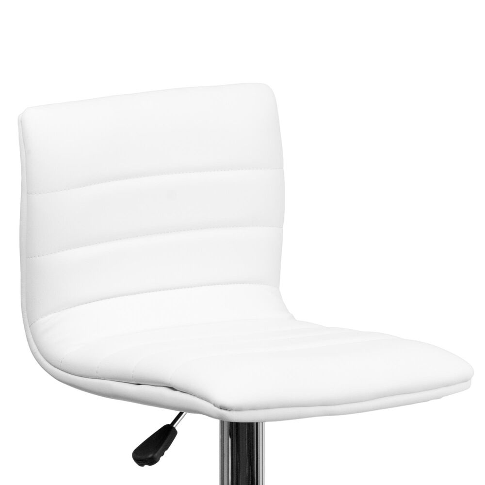 Flash Furniture Adjustable Barstool in White, , large