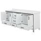 Lexora Home Ziva 84" Double Bathroom Vanity in White with 2 cm White Quartz Top and Rectangular Sinks, , large
