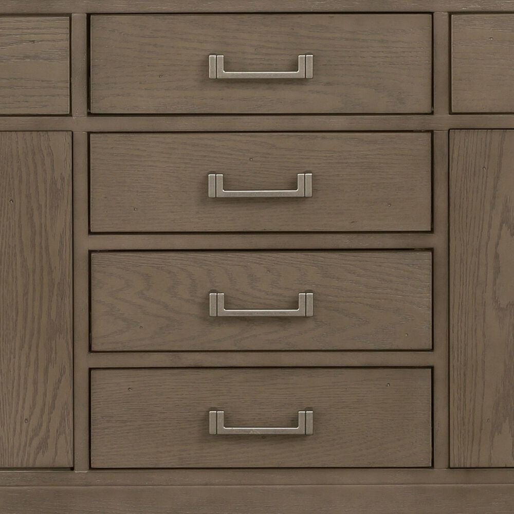 Lexora Home Laurel 60&quot; Double Bathroom Vanity in Grey Oak with White Quartz Top and Rectangular Sinks, , large