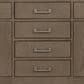 Lexora Home Laurel 60" Double Bathroom Vanity in Grey Oak with White Quartz Top and Rectangular Sinks, , large