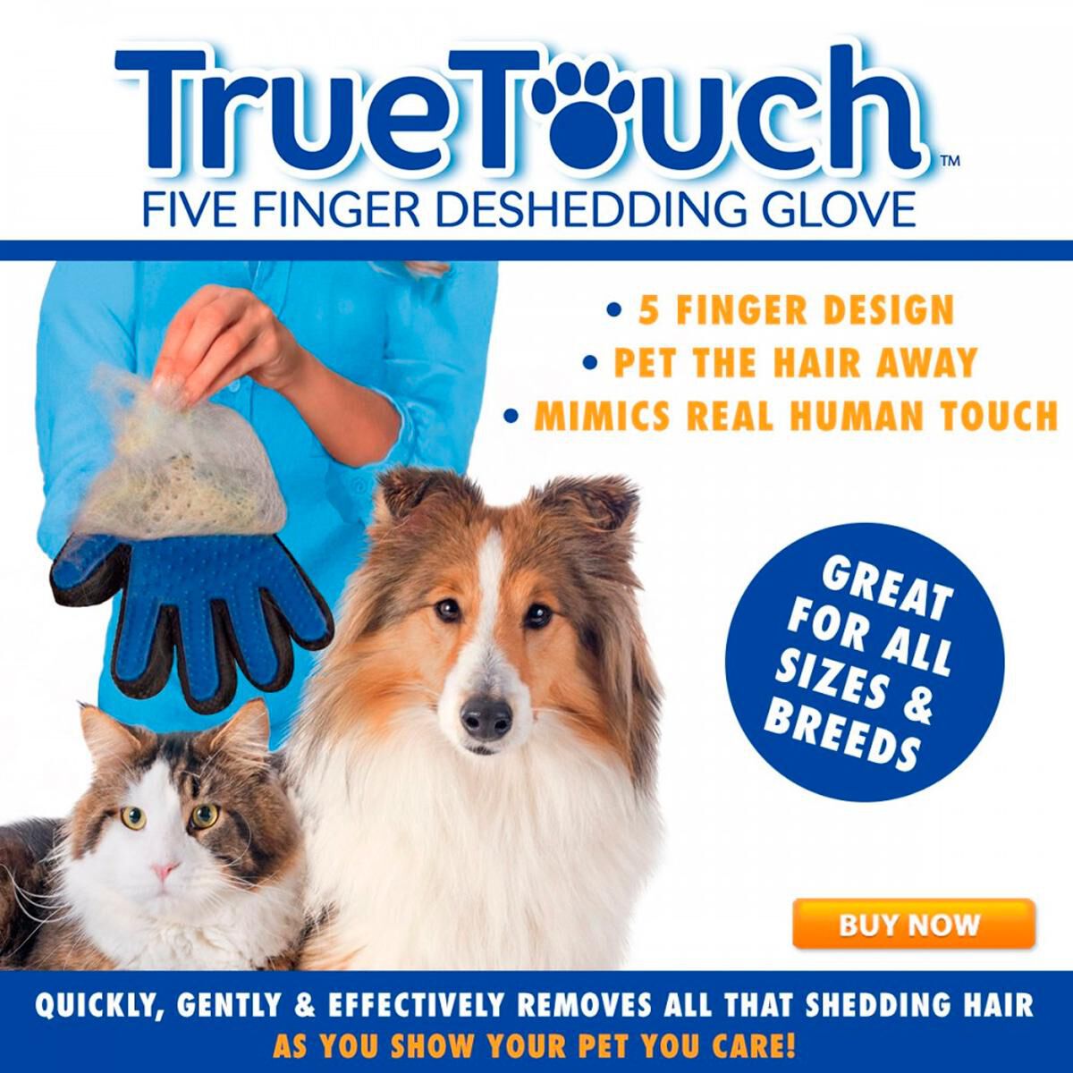 true touch deshedding glove