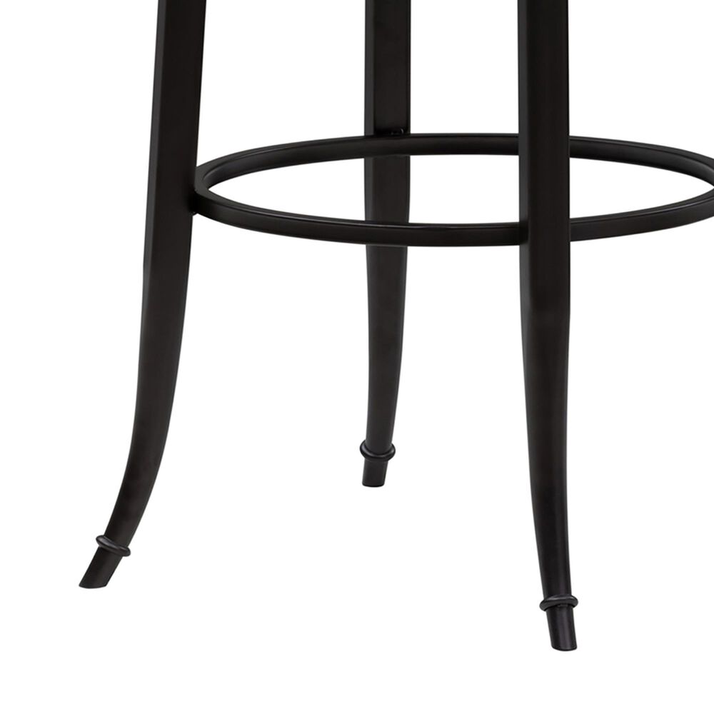 Armen Living Telia Bar Height Stool with Ivory Upholstery in Dark Brown, , large