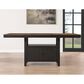 Steve Silver Co. Bermuda Storage Counter Height Table in Black and Dark Acacia - Table Only, , large