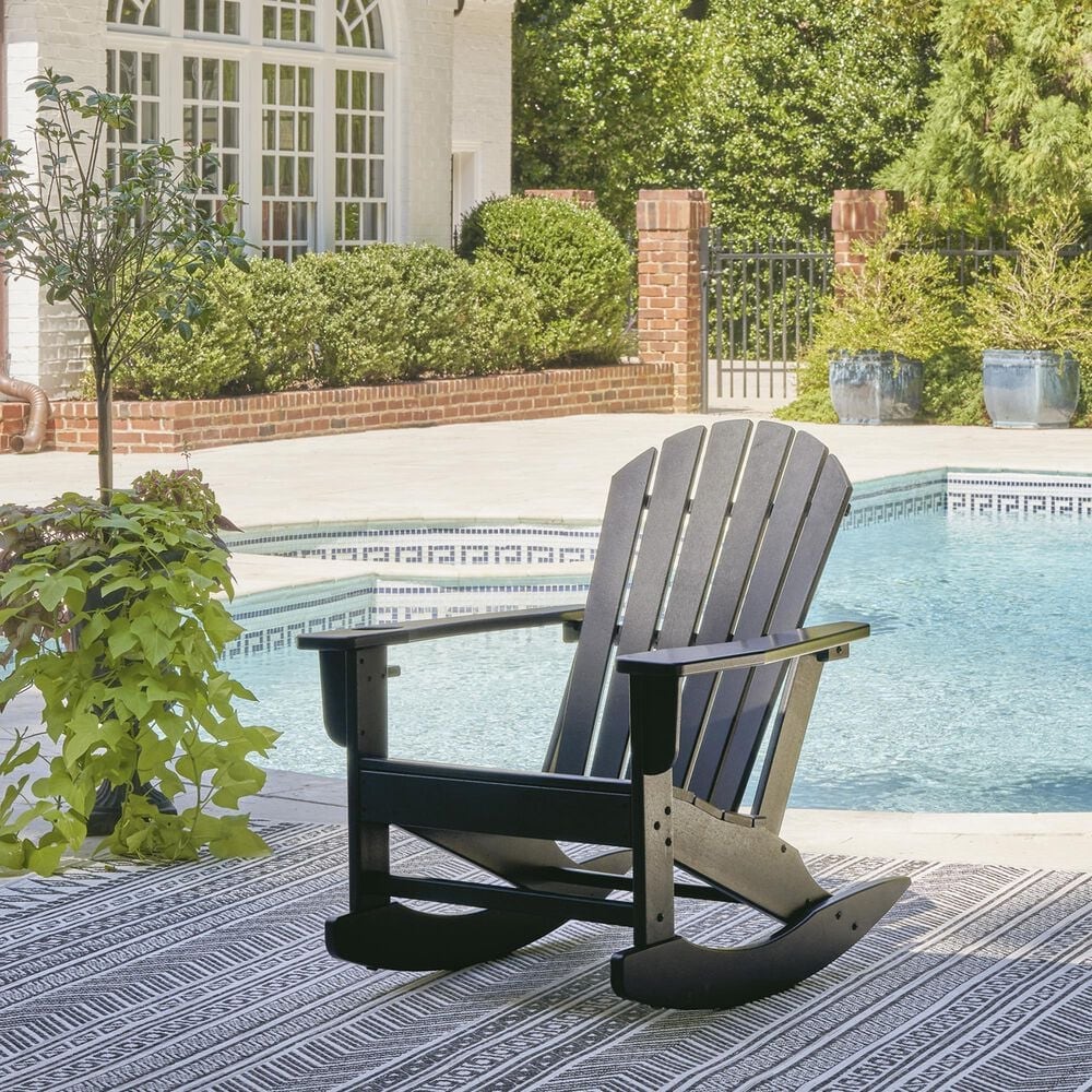 Ashley Sundown Treasure Outdoor Rocking Chair in Black, , large