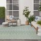 Nourison Positano Southwestern Blue and Green 7" x 10" Indoor/Outdoor Area Rug, , large