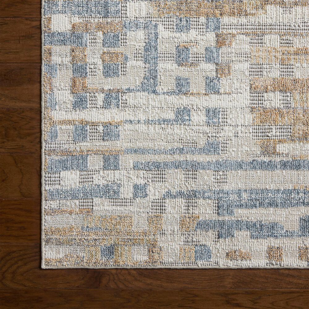 Loloi Roxie Ivory and Denim 9'3" Square Area Rug, , large