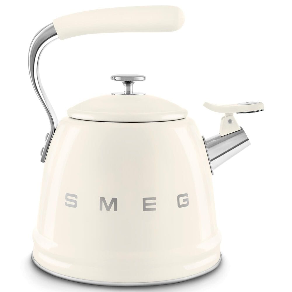 SMEG 2.3L Retro Style Electric Whistling Kettle in Cream, , large
