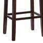Linon Home Decor Claridge Bar Stool with Cognac Cushion in Dark Brown, , large