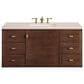 James Martin Vanities Amberly 48" Single Bathroom Vanity in Walnut with 3 cm Eternal Marfil Quartz Top and Rectangular Sink, , large