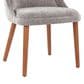 Lumisource Rina Side Chair with Grey Cushion in Walnut (Set of 2), , large