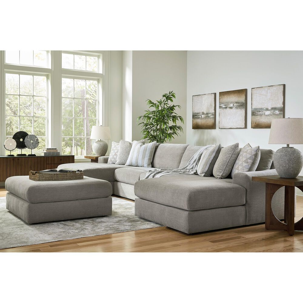 Ashley Avaliyah Oversized Accent Ottoman in Ash, , large