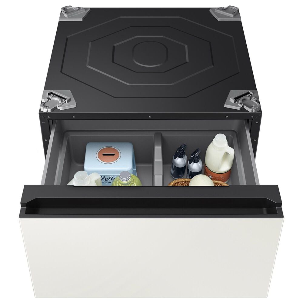 Samsung Bespoke 27" Laundry Combo Pedestal with Storage Drawer in Ivory, , large