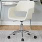 LumiSource Margarite Swivel Task Chair with Cream Faux Leather Cushion in Chrome, , large