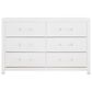 Ashley Maeling 6 DrawerDresser and Mirror in Matte White, , large