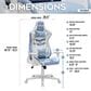 Techni Sport Pastel Gaming Chair in Blue and White, , large