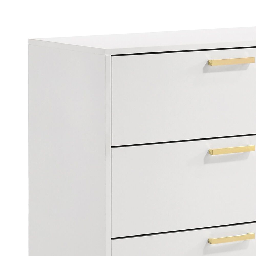 Pacific Landing Kendall 6-Drawer Dresser in Gold and White, , large