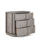 Vantage Vault 3 Drawer Bedside Chest in Mink Gray, , large