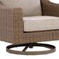 Ashley Laguna Heights Patio Swivel Lounge Chair in Beige, , large