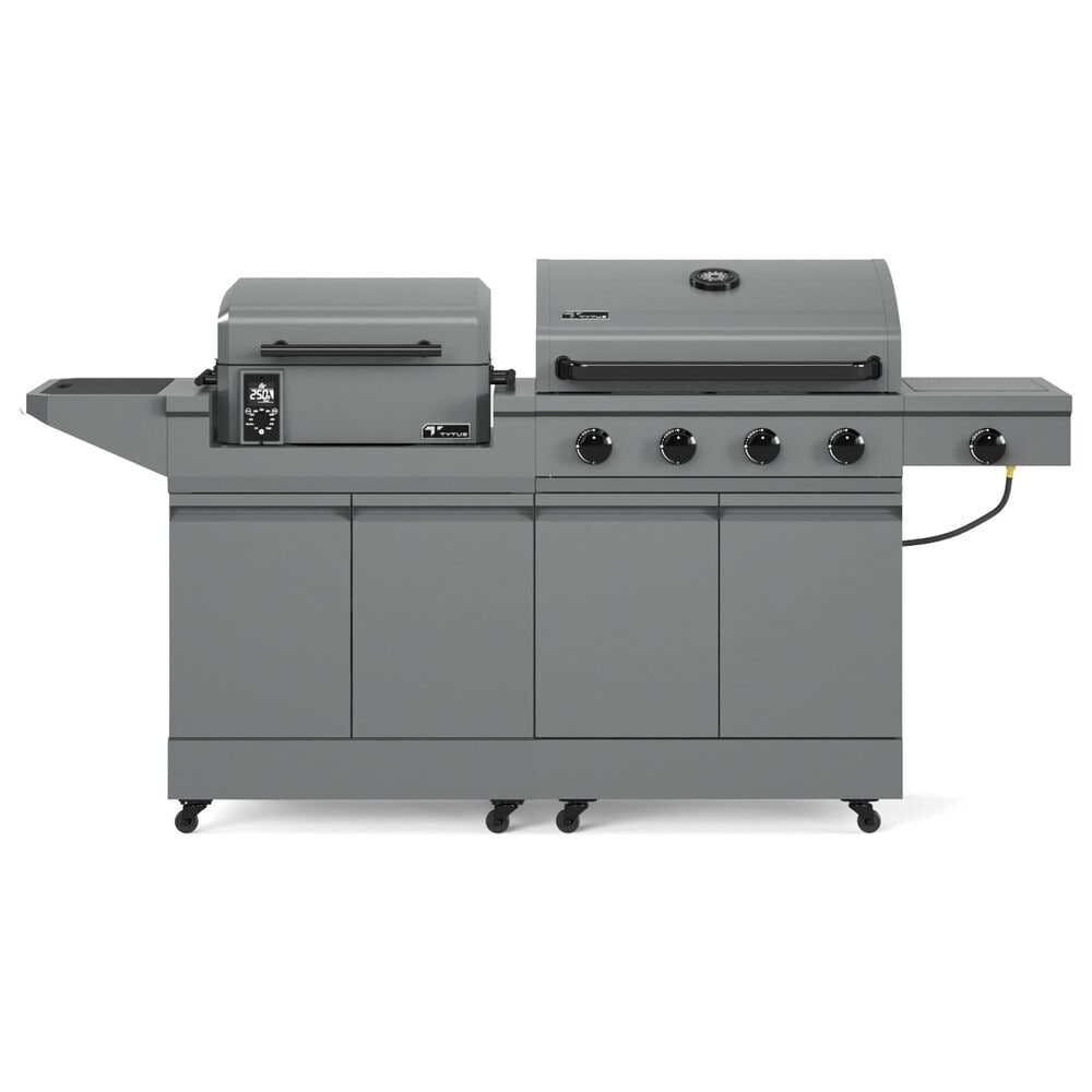Tytus Anaheim and Emberwood 3-Piece Modular Duo with Pellet Grill in Gunmetal Gray, , large