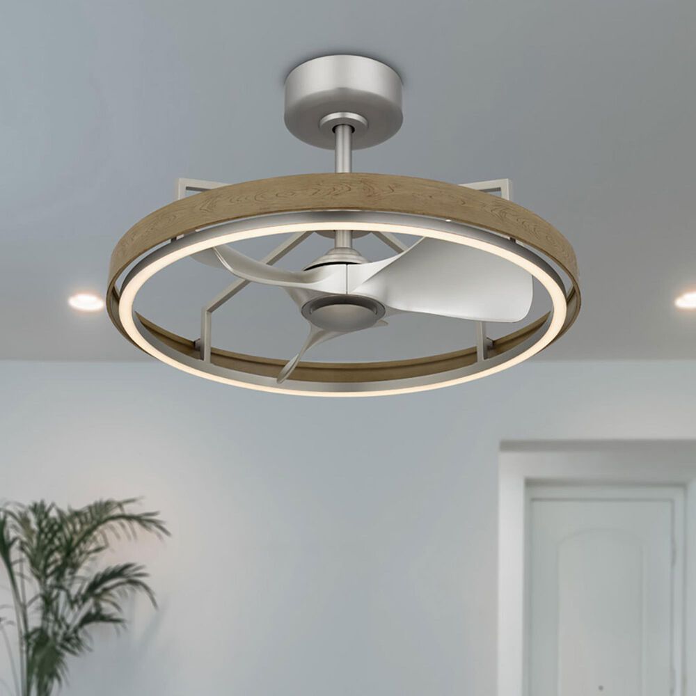 Cal Lighting Arroyo Ceiling Fan Light in Brushed Steel, , large