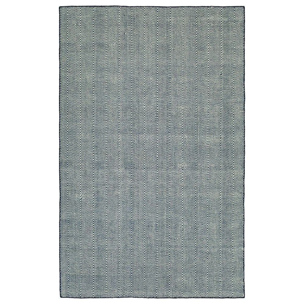 Kaleen Rugs Ziggy ZIG01-22 8" x 10" Navy and White Indoor/Outdoor Area Rug, , large