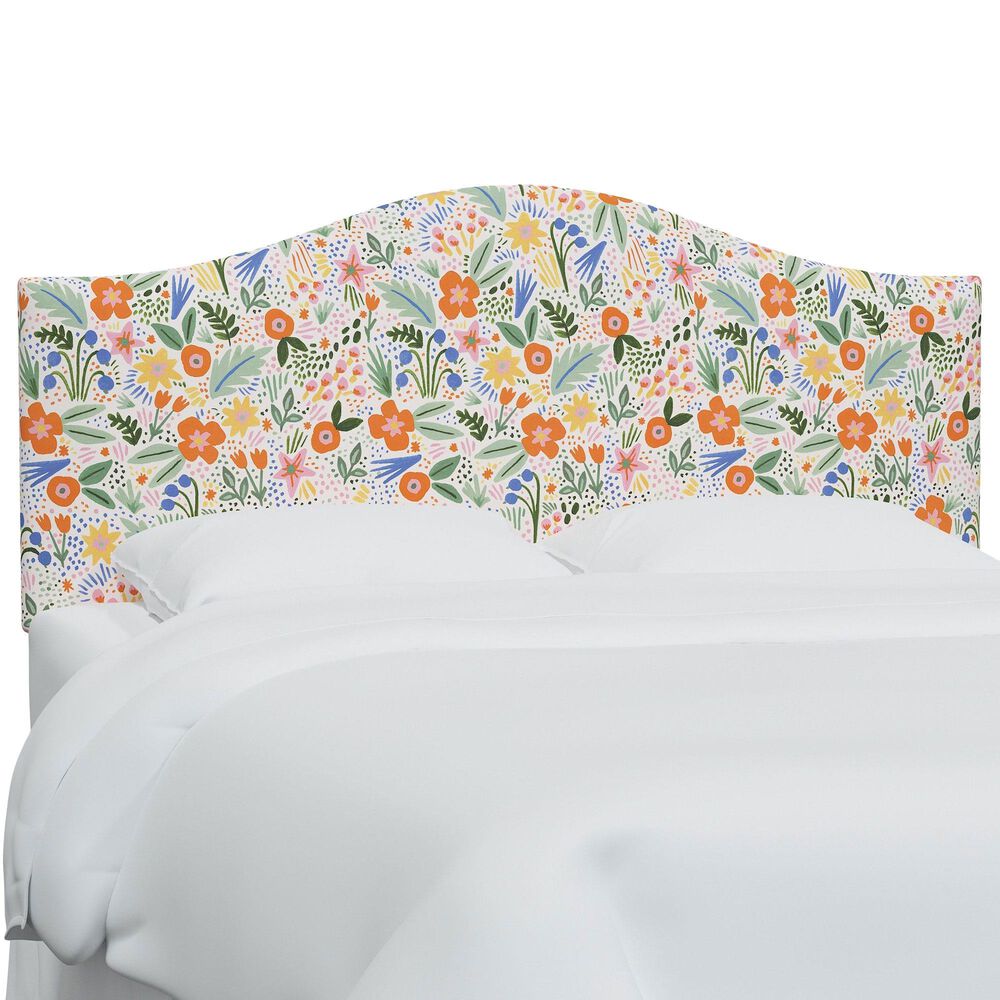 Rifle Paper Co Crafted by Cloth and Company Mayfair Queen Headboard in Merida Multi, , large