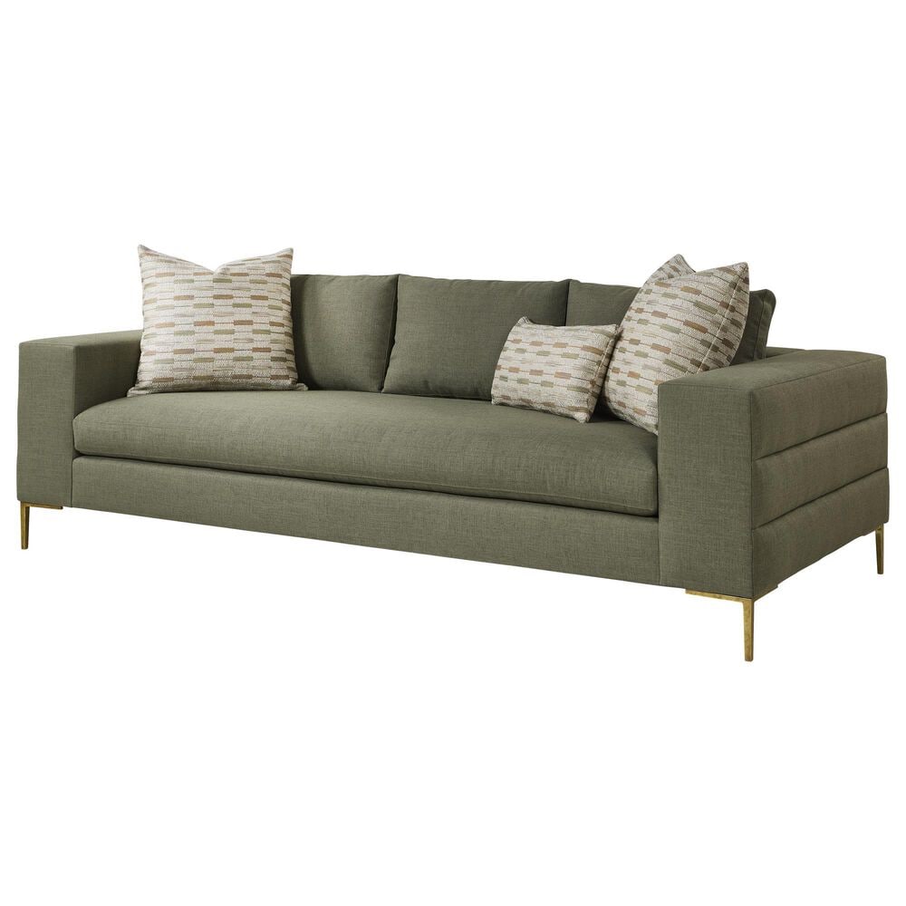 Century Furniture Roma Stationary Full Back Sofa in Green, , large