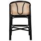 Baxton Studio Miranda Counter Stool in Black and Natural Brown, , large