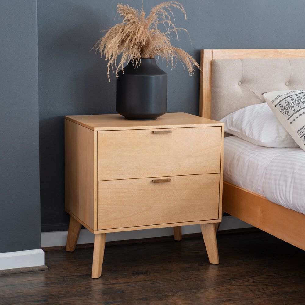Linon Home Decor Reid 2-Drawer Nightstand in Natural, , large