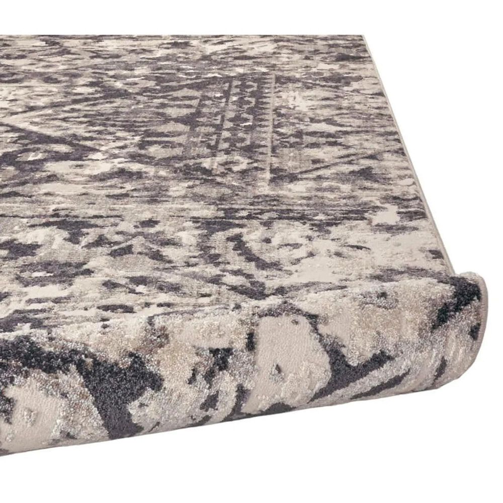 Feizy 3876F Kano Gray / Ivory 2&#39;2&quot; x 3&#39; Area Rug, , large