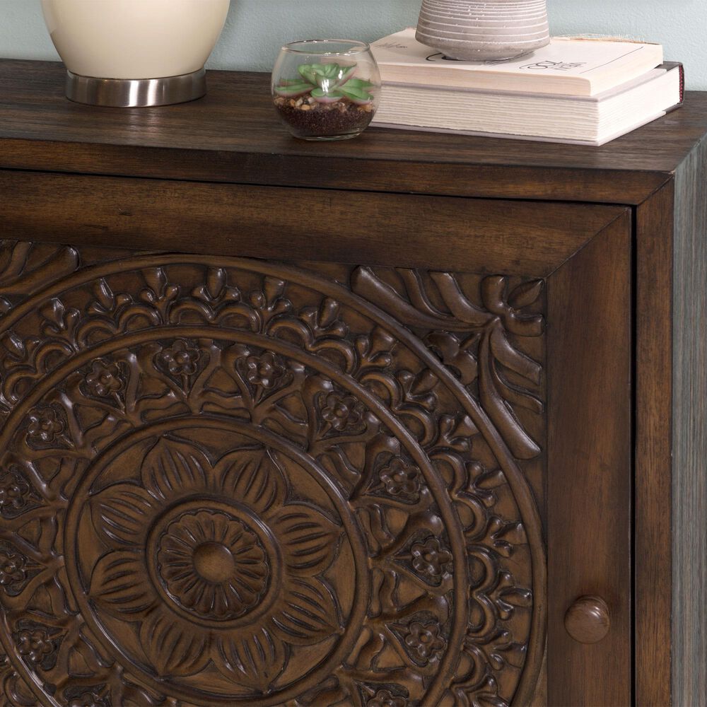 Linon Home Decor Grace Cabinet in Dark Brown, , large