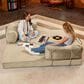 Jaxx Unsofa Stationary Loveseat in Sand Velvet, , large