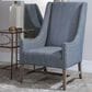 Uttermost Galiot Accent Chair in Blue and White, , large