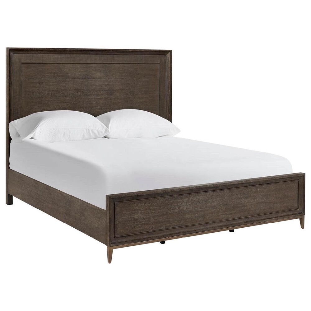 Furniture Worldwide Montclair 4-Piece Queen Panel Bedroom Set in Embossed Cocoa and Smoked Gold, , large