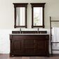 James Martin Vanities Brookfield 60" Double Bathroom Vanity in Burnished Mahogany with 3 cm Lime Delight Quartz Top and Rectangular Sinks, , large