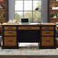 Wycliff Bay Toulouse Double Pedestal Desk in Aged Ebony and Honey, , large