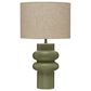 Creative Coop Leo Table Lamp in Green, , large