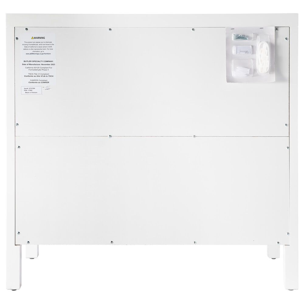 Butler Specialty Company Nora 3-Drawer Dresser in Smooth White, , large