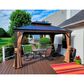 HOMLUX 10" x 14" Hardtop gazebo with double roof in Bronze, , large