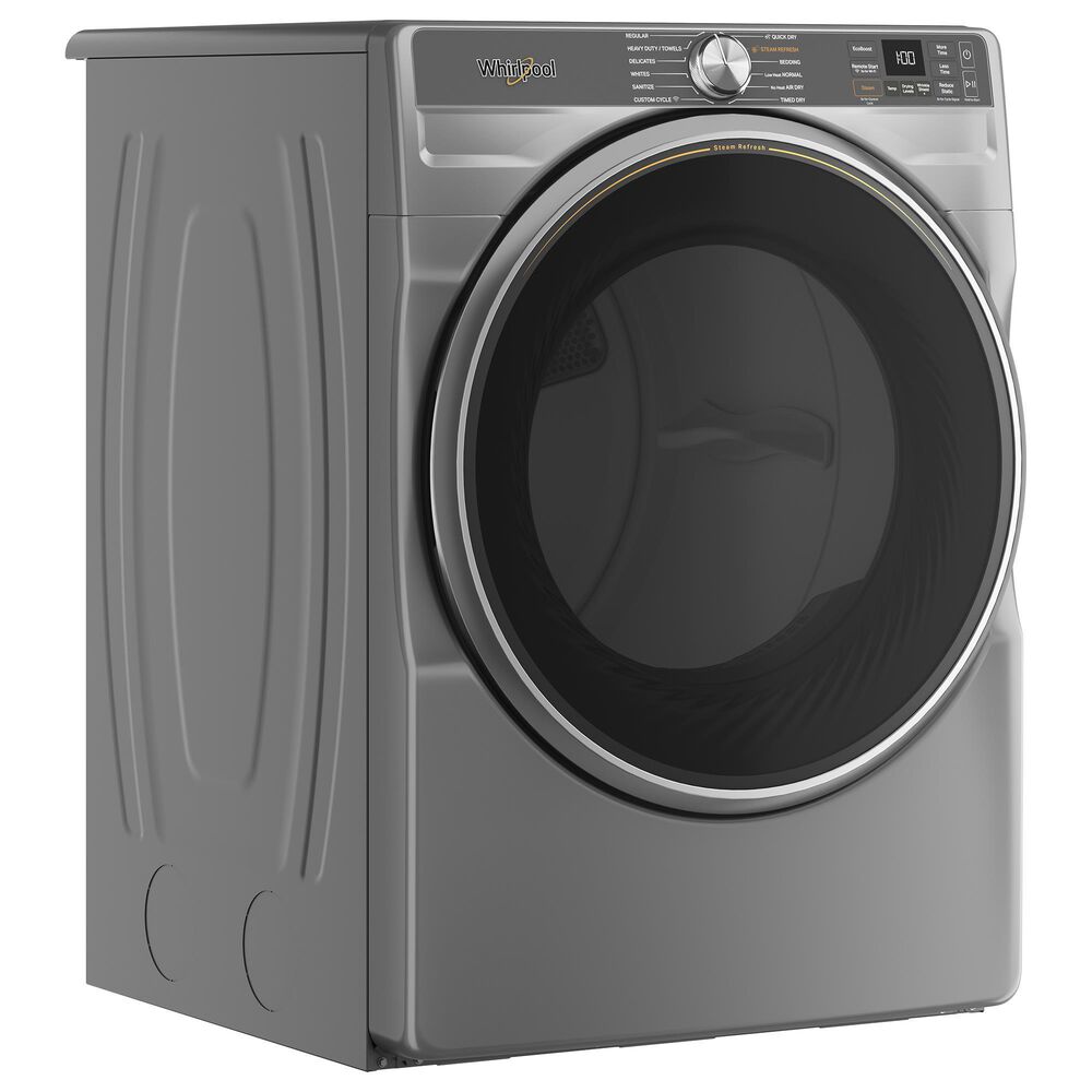 Whirlpool 7.4 Cu. Ft. Smart Front Load Gas Dryer with Steam Capabilities in Radiant Silver, , large