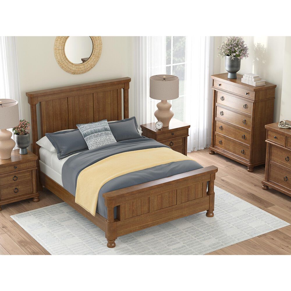 Ashley Rowlenstown Queen Poster Bed in Medium Brown, , large