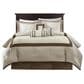 Hampton Park Genevieve 7-Piece Queen Comforter Set in Taupe and Brown, , large