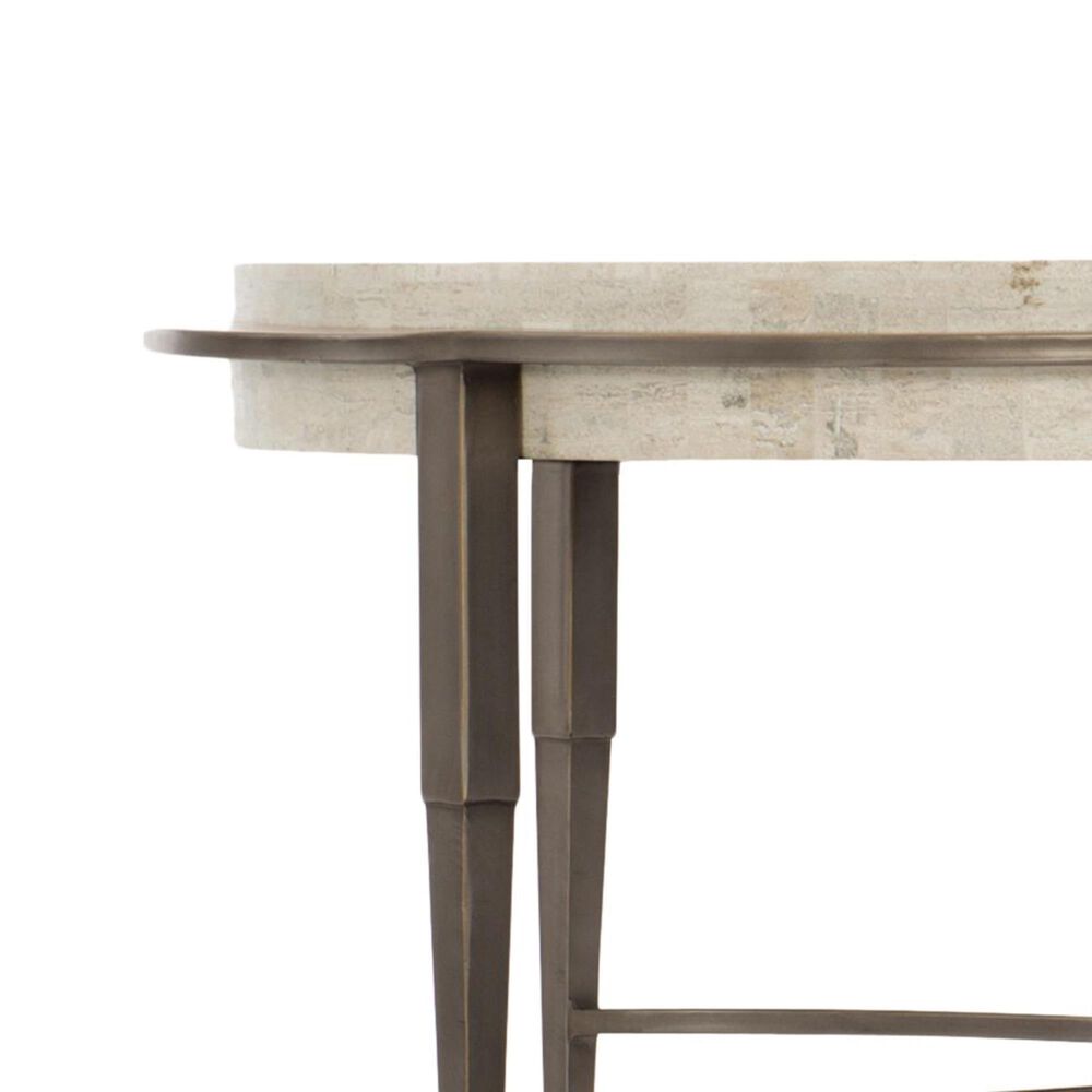 Bernhardt Barclay Round Cocktail Table in Antique Pewter, , large