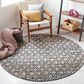 Safavieh Natura NAT615Z 6" Round Ivory and Black Area Rug, , large