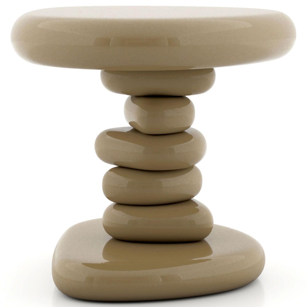 Furniture of America Rene Glossy End Table in Light Brown, , large