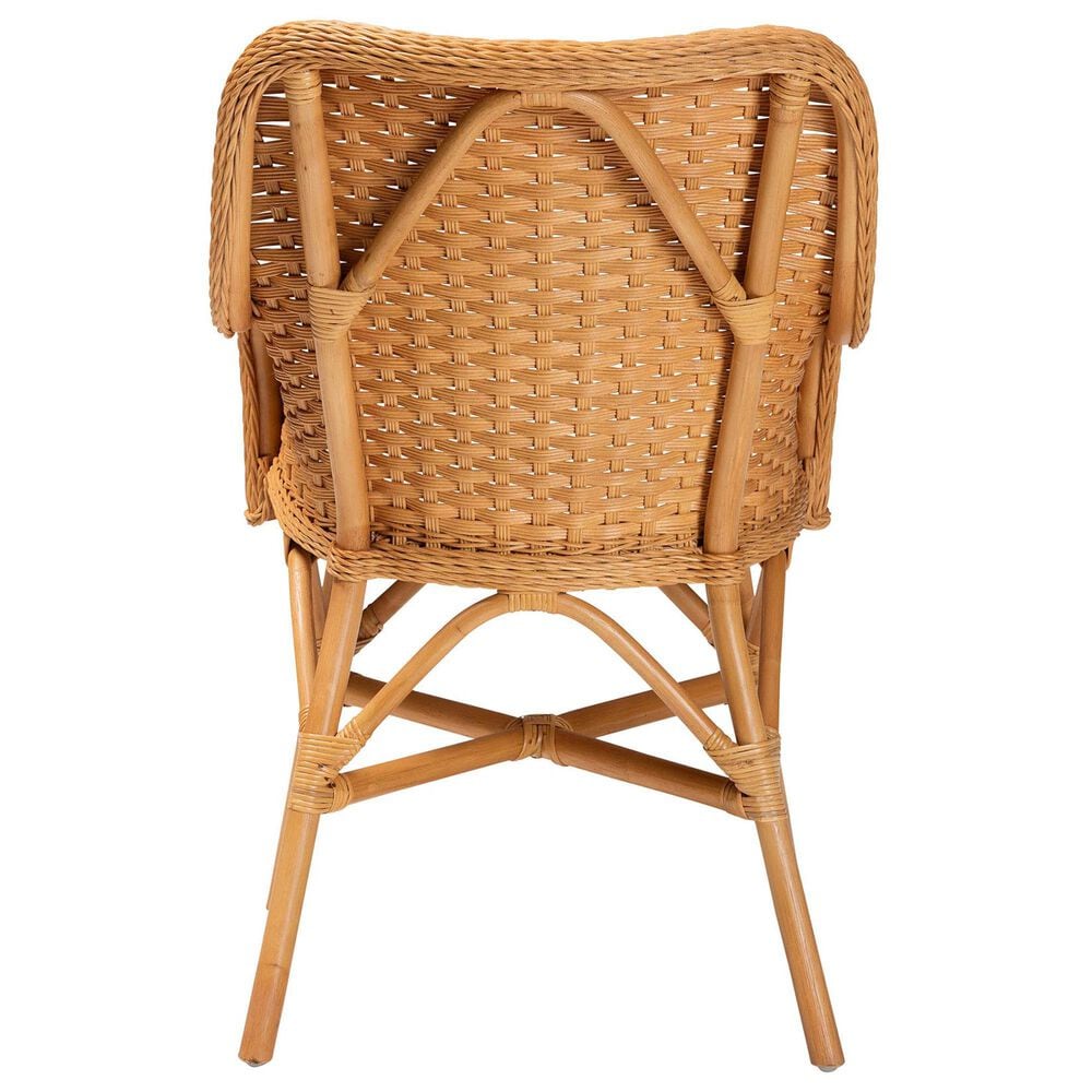 Baxton Studio Celsie Arm Chair in Light Honey, , large