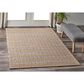L&R Resources Natural Fiber Striped Ivory Gray 5" x 7"9" Area Rug, , large