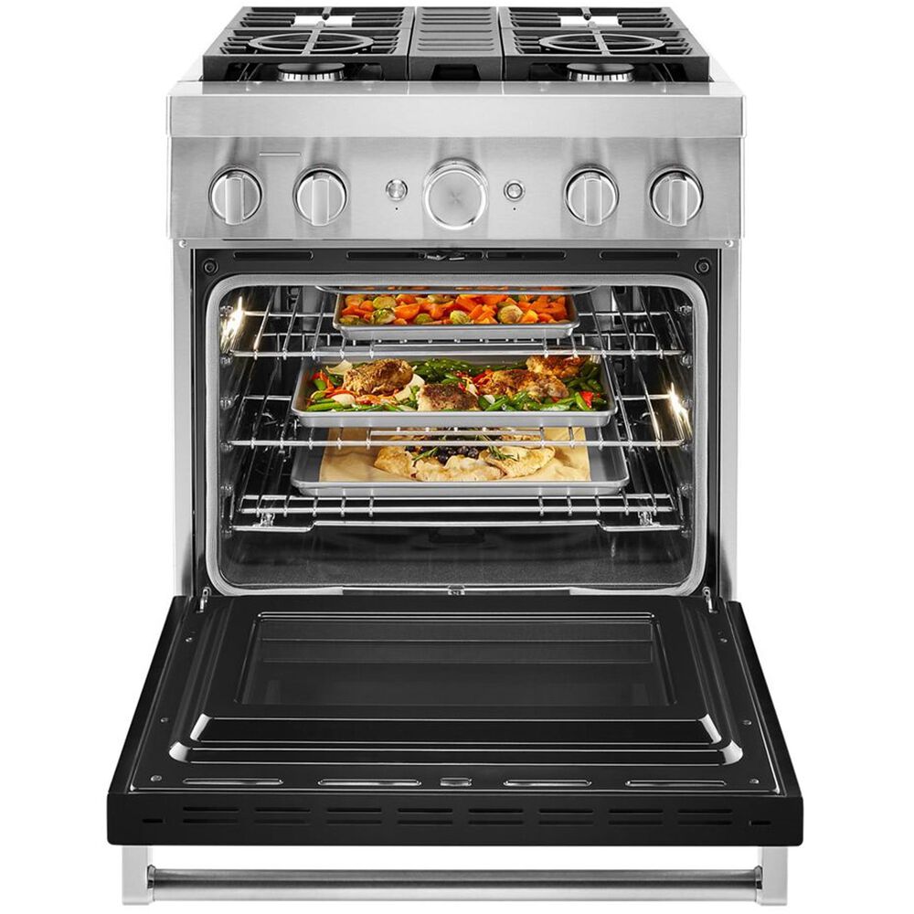 KitchenAid 30&quot; Professional Smart Dual Fuel Range in Imperial Black, , large